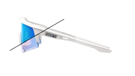100% Speedcraft XS Limited Edition Bastille/ Blue MIrror Photochromic zijkant