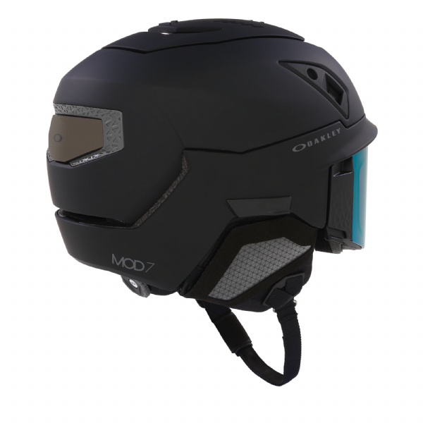 Oakley Mod7 Skihelm Blackout/ Prizm Snow Sapphire schuin achter