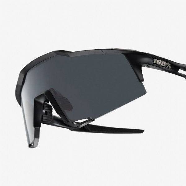100% Speedcraft Soft Tact Black/Smoke Lens + Clear Lens