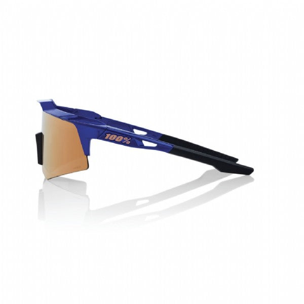 100% Speedcraft XS (extra small) Gloss Cobalt Blue/ HiPER copper Mirror & clear zijkant