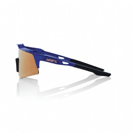 100% Speedcraft XS (extra small) Gloss Cobalt Blue/ HiPER copper Mirror & clear zijkant