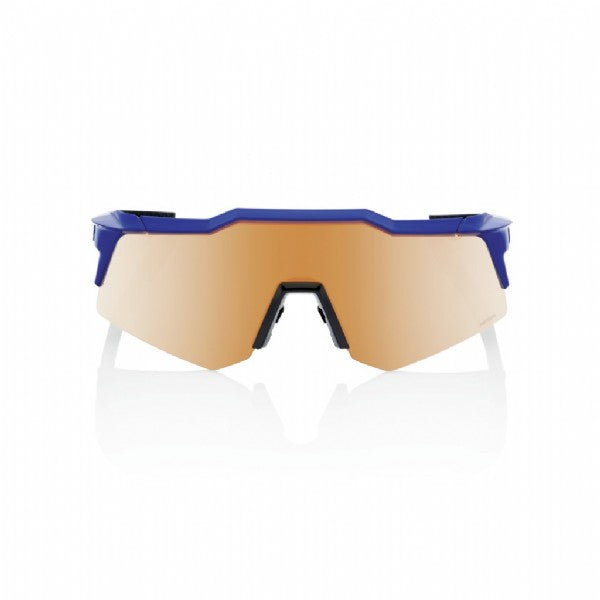100% Speedcraft XS (extra small) Gloss Cobalt Blue/ HiPER copper Mirror & clear voorkant
