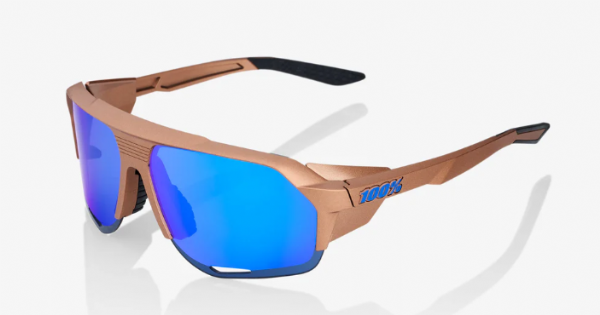 100% Norvik Matte Copper Chronium/ Blue Multilayer Mirror Lens + Clear Lens