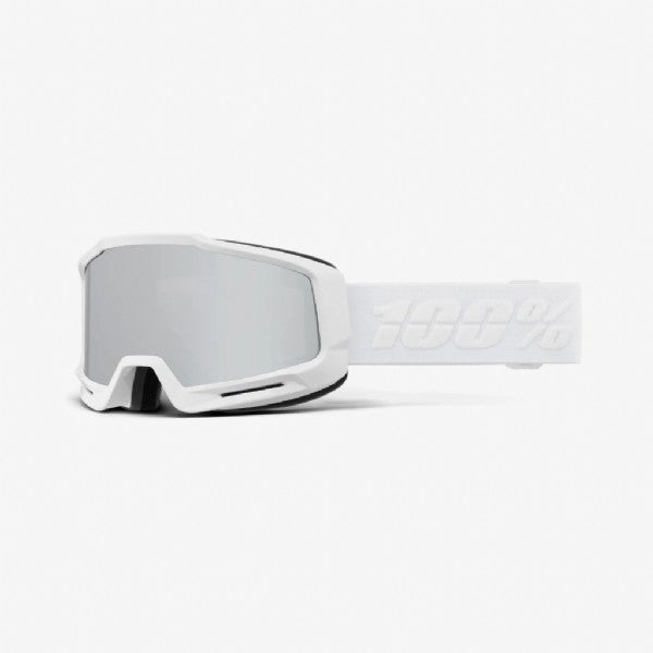 100 % Okan-Skibrille, Weiß/HiPER Mirror Silver