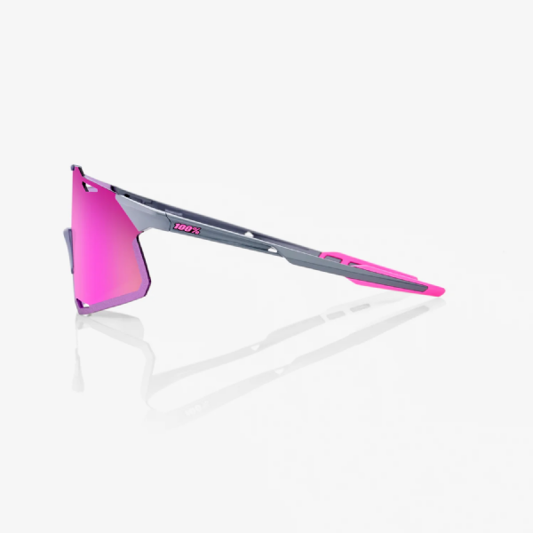 100 % Hypercraft Tokyo Night Gloss Hellgrau/Lila Mehrschichtige Spiegellinse + Klare Linse