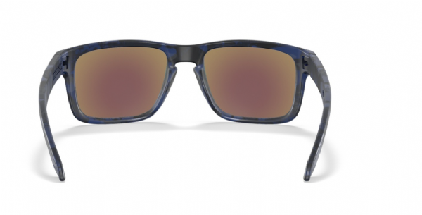 Oakley Custom Holbrook Crystal Blue Shadow Camo/ Prizm Sapphire Polarized achterkant
