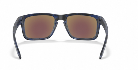 Oakley Custom Holbrook Crystal Blue Shadow Camo/ Prizm Sapphire Polarized achterkant