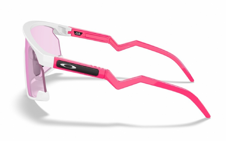 Oakley Custom BXTR Polished Clear-Neon Pink/ Prizm Low Light zijkant