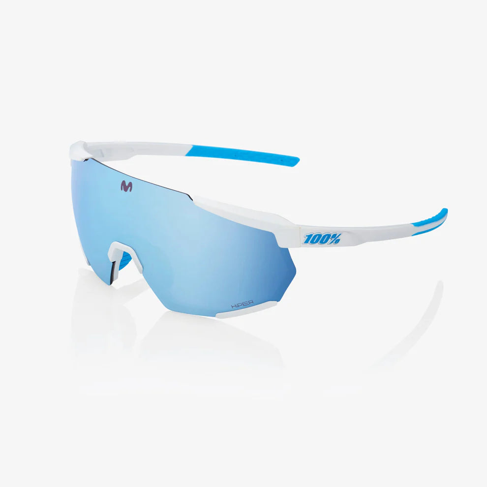 100 % Racetrap 3.0 Movistar Team White/HiPER Blue Multilayer-Spiegel