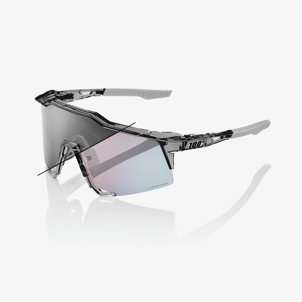 100% Speedcraft SL Polished Translucent Grey/ Rose Gold Mirror Photochromic