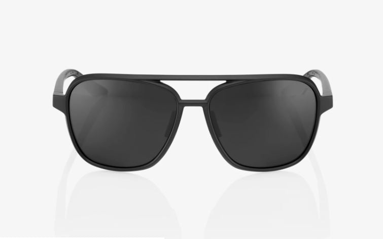 100% Kasia Matte Black/Black Mirror Lens