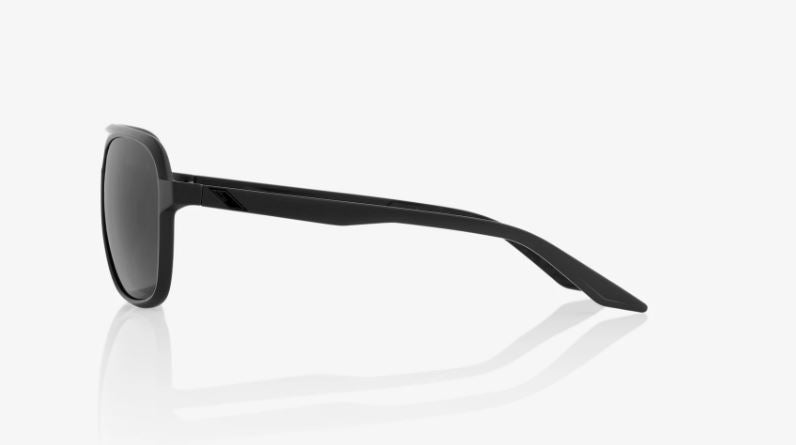 100% Kasia Matte Black/Black Mirror Lens
