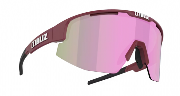 Bliz Matrix Small Sports Glasses Matt Burgundy/ Brown&Rose Mirror