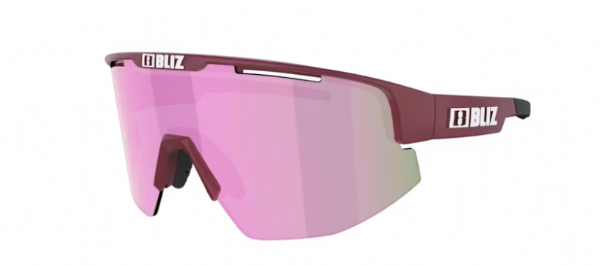 Bliz Matrix Small Sports Glasses Matt Burgundy/ Brown&Rose Mirror