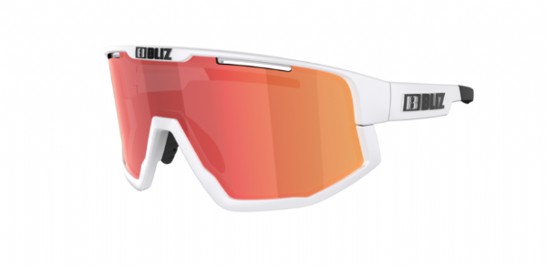 Bliz Fusion Sports Glasses Matte White/ Smoke&Red Mirror