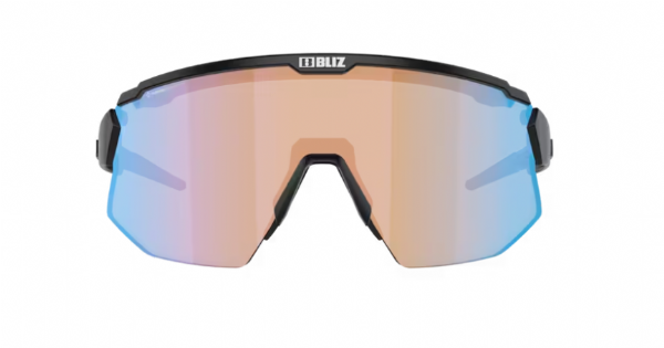 Bliz Breeze Sportbril Matte Black/ Nano Optical Nordic Coral-Orange Blue Mirror voorkant