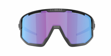 Bliz Fusion Sportbril Matte Black/ Nano Optical Nordic Rose Violet Blue Mirror voorkant