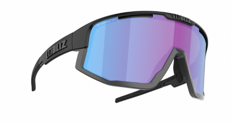Bliz Fusion Sportbril Matte Black/ Nano Optical Nordic Rose Violet Blue Mirror zoom