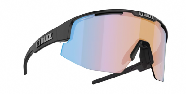 Bliz Matrix Small Sports Glasses Matte Black/ Nano Optics Nordic Orange Blue Mirror