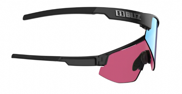 Bliz Matrix Small Sportbril Matte Black/ Nano Optics Nordic Rose-Violet Blue Mirror zijkant