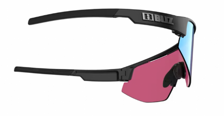Bliz Matrix Small Sportbril Matte Black/ Nano Optics Nordic Rose-Violet Blue Mirror zijkant