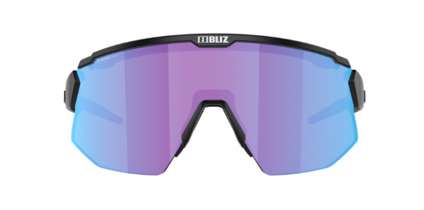 Bliz Breeze Small Sportbril Matte Black/ Nano Optics Nordic Rose-Violet Blue Mirror voorkant