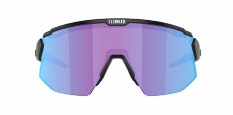Bliz Breeze Small Sportbril Matte Black/ Nano Optics Nordic Rose-Violet Blue Mirror voorkant