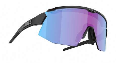 Bliz Breeze Small Sportbril Matte Black/ Nano Optics Nordic Rose-Violet Blue Mirror zijkant