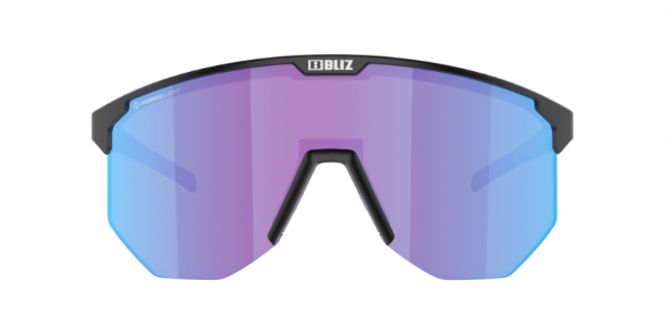 Bliz Hero Small Sportbrille Mattschwarz/Nano Optics Nordic Rose-Violet Blue Mirror