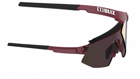 Bliz Breeze Small Sportbril Matte Burgundy/ Brown Rose Mirror zijkant