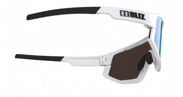 Bliz Fusion Sports Glasses Matte White/ Nano Optical Nordic Photochromic Brown Blue Mirror
