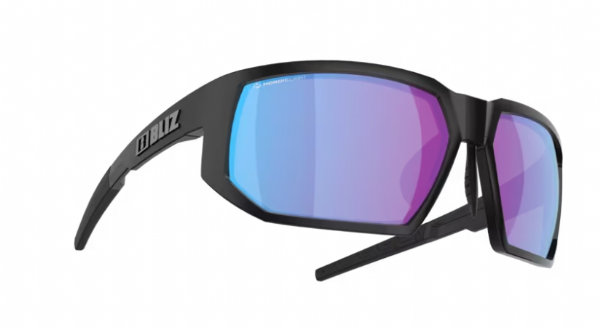 Bliz Arrow Sportbril Matte Black/ Nano Optics Nordic Rose-Violet Blue Mirror sportbril