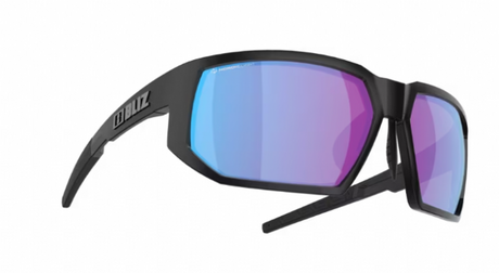 Bliz Arrow Sportbril Matte Black/ Nano Optics Nordic Rose-Violet Blue Mirror sportbril