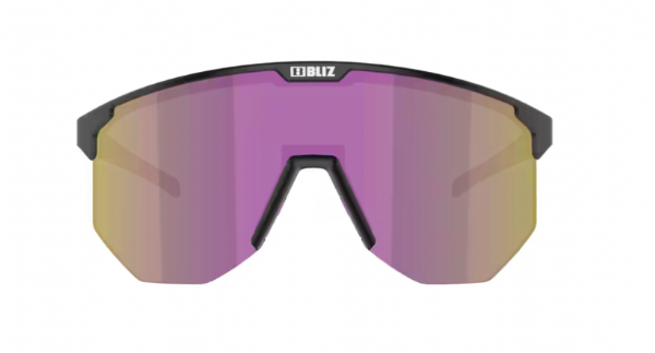 Bliz Hero Small Matte Black/ Brown & Purple Mirror