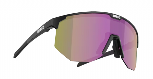 Bliz Hero Small Matte Black/ Brown & Purple Mirror
