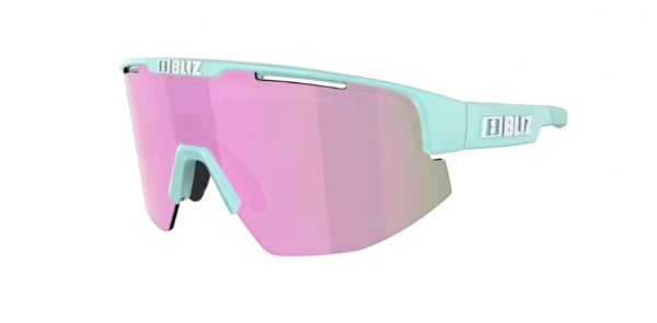 Bliz Matrix Small Sports Glasses Matte Pastel Mint/ Brown&Rose Mirror