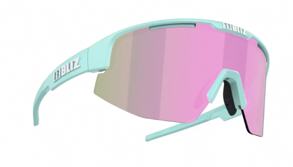 Bliz Matrix Small Sports Glasses Matte Pastel Mint/ Brown&Rose Mirror