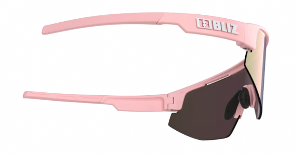 Bliz Matrix Small Sportbril Matte Powderrose/ Brown&Rose Mirror zijkant