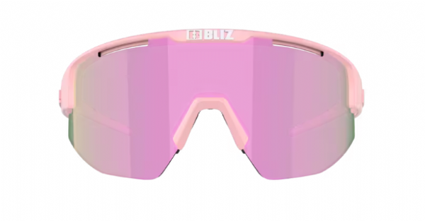 Bliz Matrix Small Sportbril Matte Powderrose/ Brown&Rose Mirror voorkant