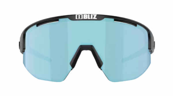 Bliz Matrix Kleine Sportbrille Mattschwarz/Smoke&Iceblue Mirror