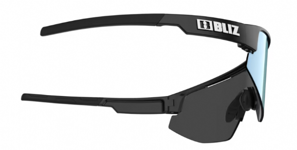 Bliz Matrix Kleine Sportbrille Mattschwarz/Smoke&Iceblue Mirror