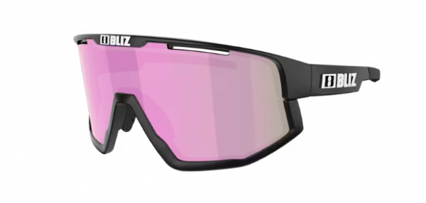 Bliz Fusion Small Sports Glasses Matte Black/ Brown & Rose Mirror