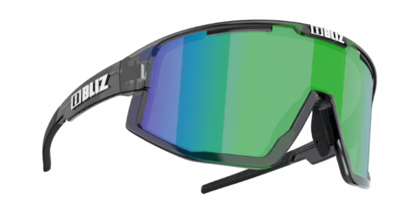 Bliz Fusion Small Sports Glasses Crystal Black/ Brown & Green Mirror