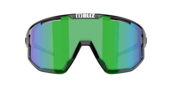 Bliz Fusion Small Sports Glasses Crystal Black/ Brown & Green Mirror