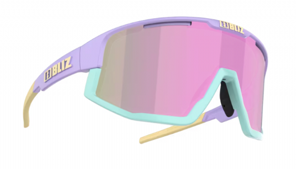 Bliz Fusion Small Sports Glasses Matte Pastel Purple/ Brown&Rose Mirror