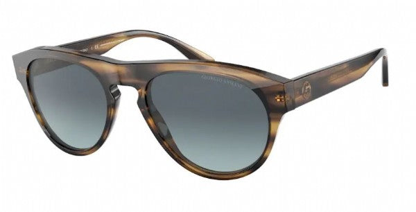 Giorgio Armani 8145 Striped Green/Azure Gradient Blue