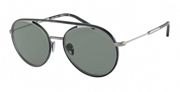 Giorgio Armani Matte Gunmetal Green Havana/Gray