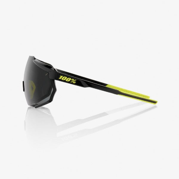 100% Racetrap Gloss Black/Smoke Lens + Clear Lens