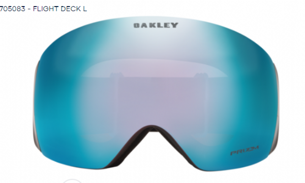 Oakley Flight Deck L Factory Pilot Black/ Prizm Snow Sapphire voorkant