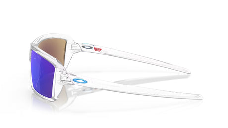 Oakley Cables Polished Clear Prizm Sapphire Polarized zijaanzicht